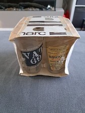 Vintage Whiskey Glass Collection X 4 Glasses New VAT 69 Bar Man Cave