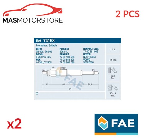 Engine glow plugs fae - engine,