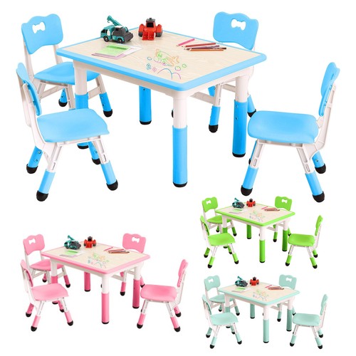Kids table and chairs - table,