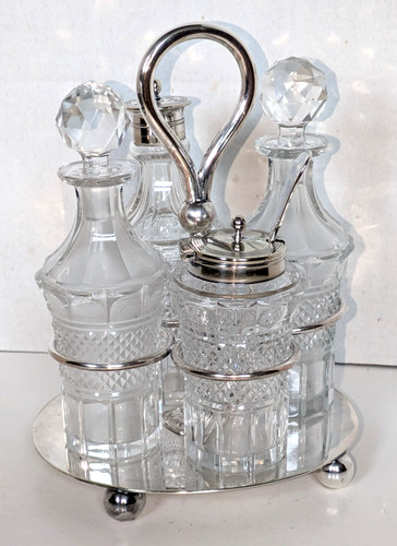 Vintage silver plate - silver, glass