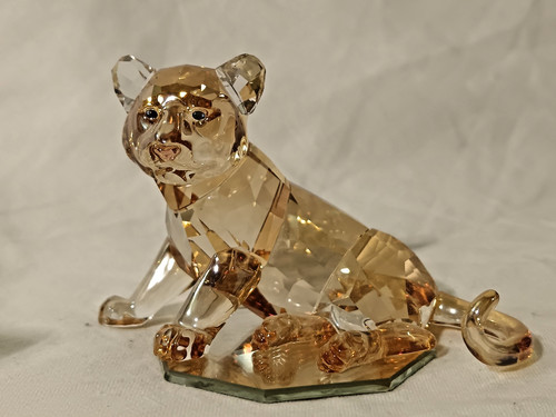 Swarovski crystal golden lion - swarovski,