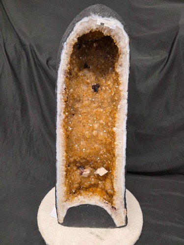 Tall citrine geode - citrine, crystal