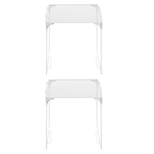 White wire mesh locker shelf - white,