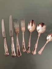 Vintage George Butler Silver Plated Kings Ashberry 7 pcs cutlery set spoon fork