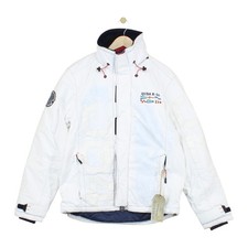 Quba Sails X-10 Jacket Mens Size M White Sailing Outdoor Full Zip Waterproof