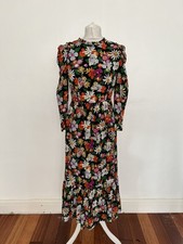 LK Bennett Alissa Silk Floral Print Midi Dress Size 6 - New Without Tags