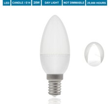 25W LED Candle Bulb Candle E14