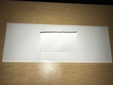 -3 PART PERMIT HOLDER MERCEDES BENZ  WHITE + BLACK PRINT - ADHESIVE BACKED