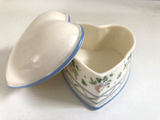Vintage Royal Tara Bone China Laura Heart  Trinket Dish Lid Chintzy Valentine