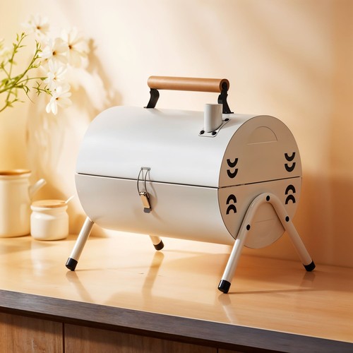 Portable barrel bbq charcoal - portable,