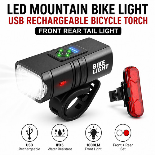 Led mountain bike light - led,