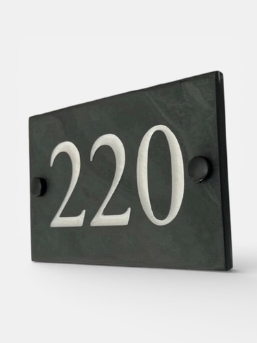 House sign slate number - slate,