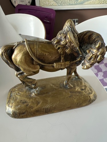 Antique bronze working horse - bronze,