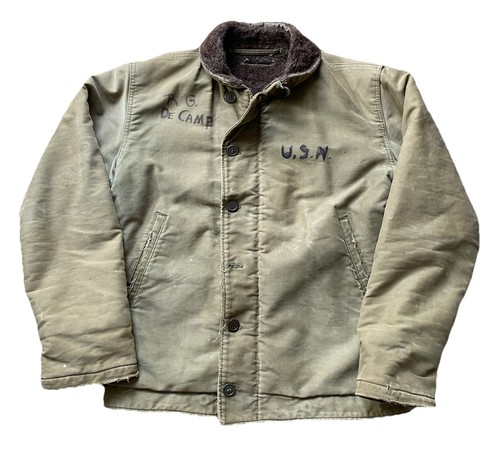 Vtg usn deck jacket - n1, m/l