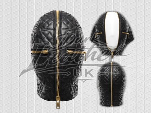 Handmade black quilted leather - handmade,