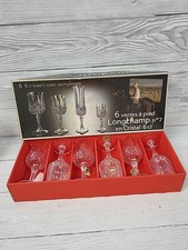 Vintage Set Of 6 Cristal d’Arques Longchamp Stem glasses No7 6cl. PS