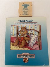 Vintage Teddy Ruxpin Quiet Please Cartridge and Book Playskool 1992