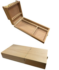 Artist Paint Brush Wooden Storage Box Drawing Pencils & Art Tools Flip Opening