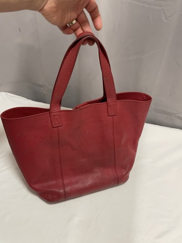 Boden red 100 leather tote - red,