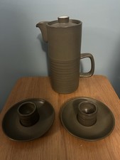 Denby Chevron Egg Cups and Coffee Pot