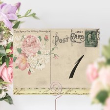 Wedding Table Cards Vintage