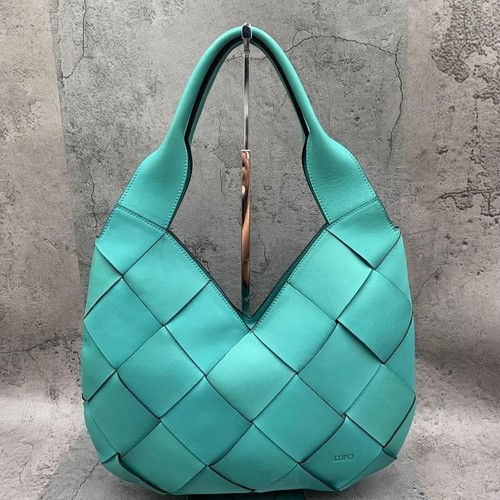 Lupo handbag leather blue - lupo,