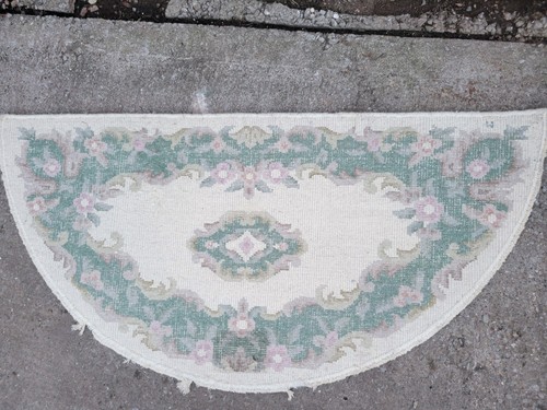 Vintage wool rug thick - rug,