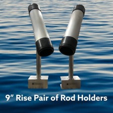 Pontoon Boat Solutions, Pontoon Boat Fishing Solution 9" Pair of Rod Holders