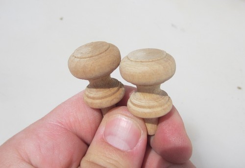 Turned wood cabinet knobs - turned,