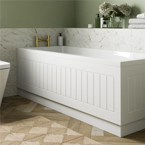 White gloss bath panel - white,