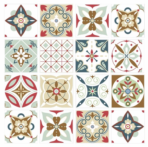 Tile stickers mosaic transfers - mosaic,