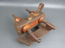 Wooden screw stem plough plane vintage old tool by I Sorby