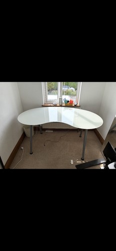 Ikea galant desk white glass - desk,