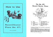Record 071 Router Plane Manual (Stanley 71?)