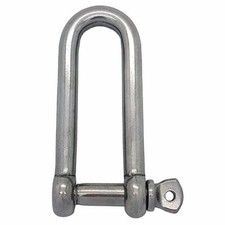 Stainless Steel Long D Shackle Dee Shackles Long 4mm - 12mm AISI 316 | UK STOCK