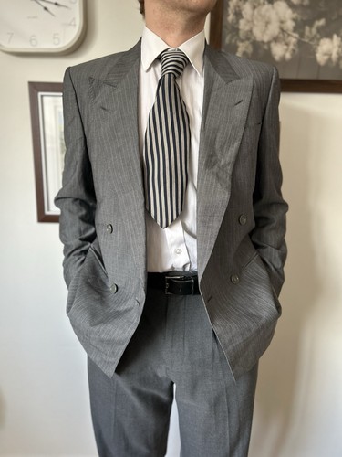 Loro piana grey - loro, pinstriped