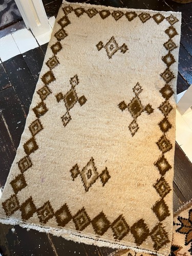 Vintage hand knotted moroccan - vintage,