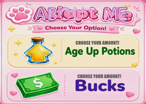 Adopt age potions bucks - adopt, +