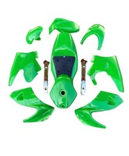 Fairing Set Complete Green Kawa Style with Seat Pocket Bike HMParts
