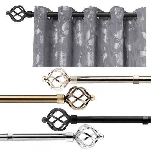 Extendable curtain poles with - curtain,