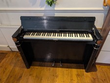 Eavestaff Pianette Mini Piano Mahogany Finish, Vintage Collectible CO10