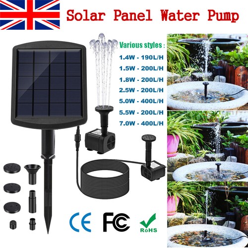 Solar panel powered water - powered,