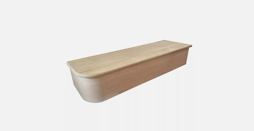 Solid oak left hand bullnose - solid,