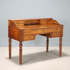 Antique Writing Desk Walnut 7 Drawers Italy XIX Century Original