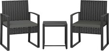 3 Piece Rattan Bistro Set, PE