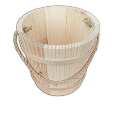 WOODEN BUCKET IN DIAMETER 11