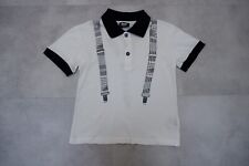 D&G Dolce Gabbana Boys Polo T-shirt Age 3 Years White Short Sleeve Top VGC
