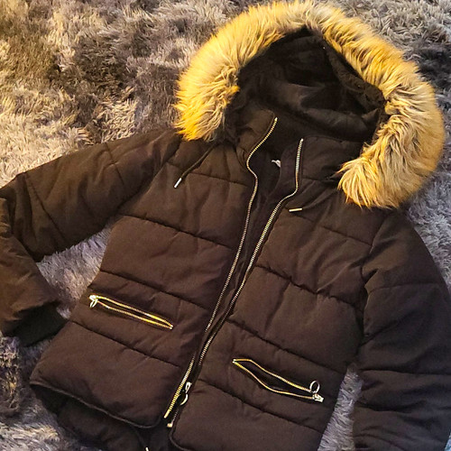 Topshop women black puffer - topshop,