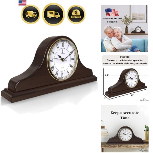 Mantel clock battery operated - mantel,