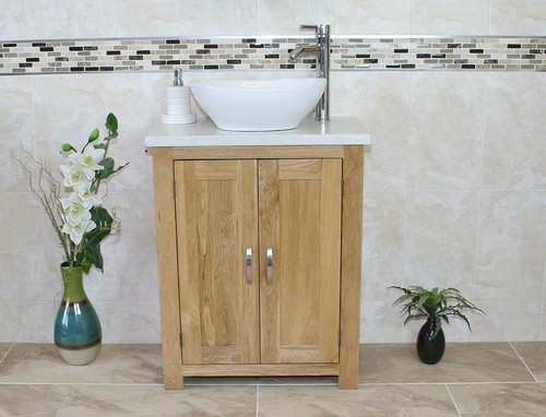 Solid oak bathroom - solid, vanity